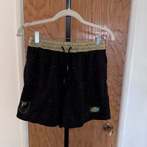 Slunks Black and yellow Speckle Athletic Shorts men size small